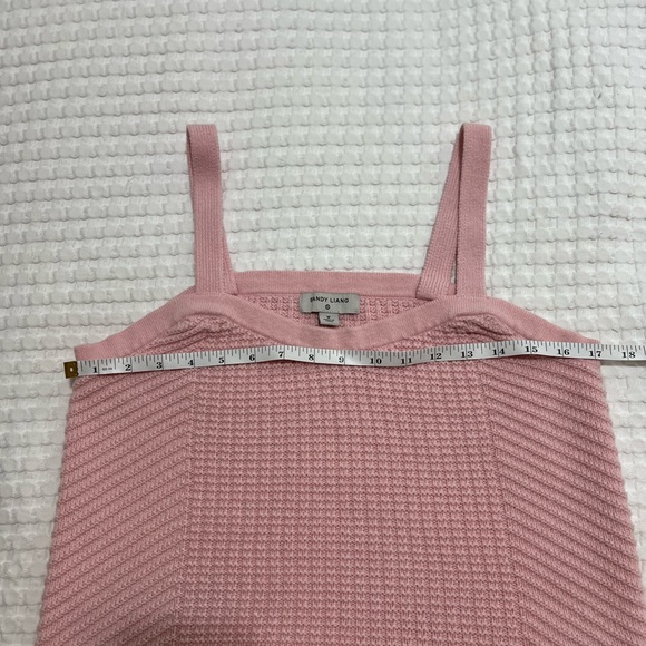 Sandy Liang Pink Knit Tank Top - Picture 9 of 11
